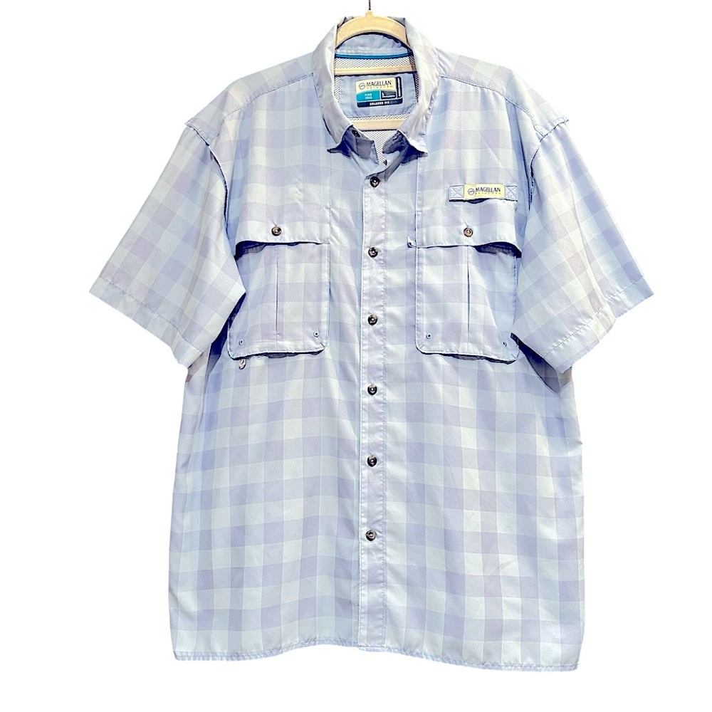 Magellan Outdoors Fish Gear Relaxed Fit Size Large Short Sleeve Shirt Size L